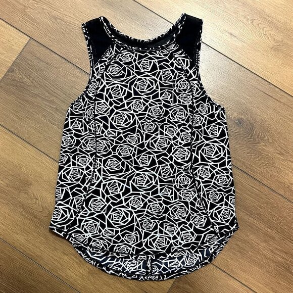 Lululemon Sculpt Tank in Posey Black White / Black (Sz 6) - Picture 1 of 5